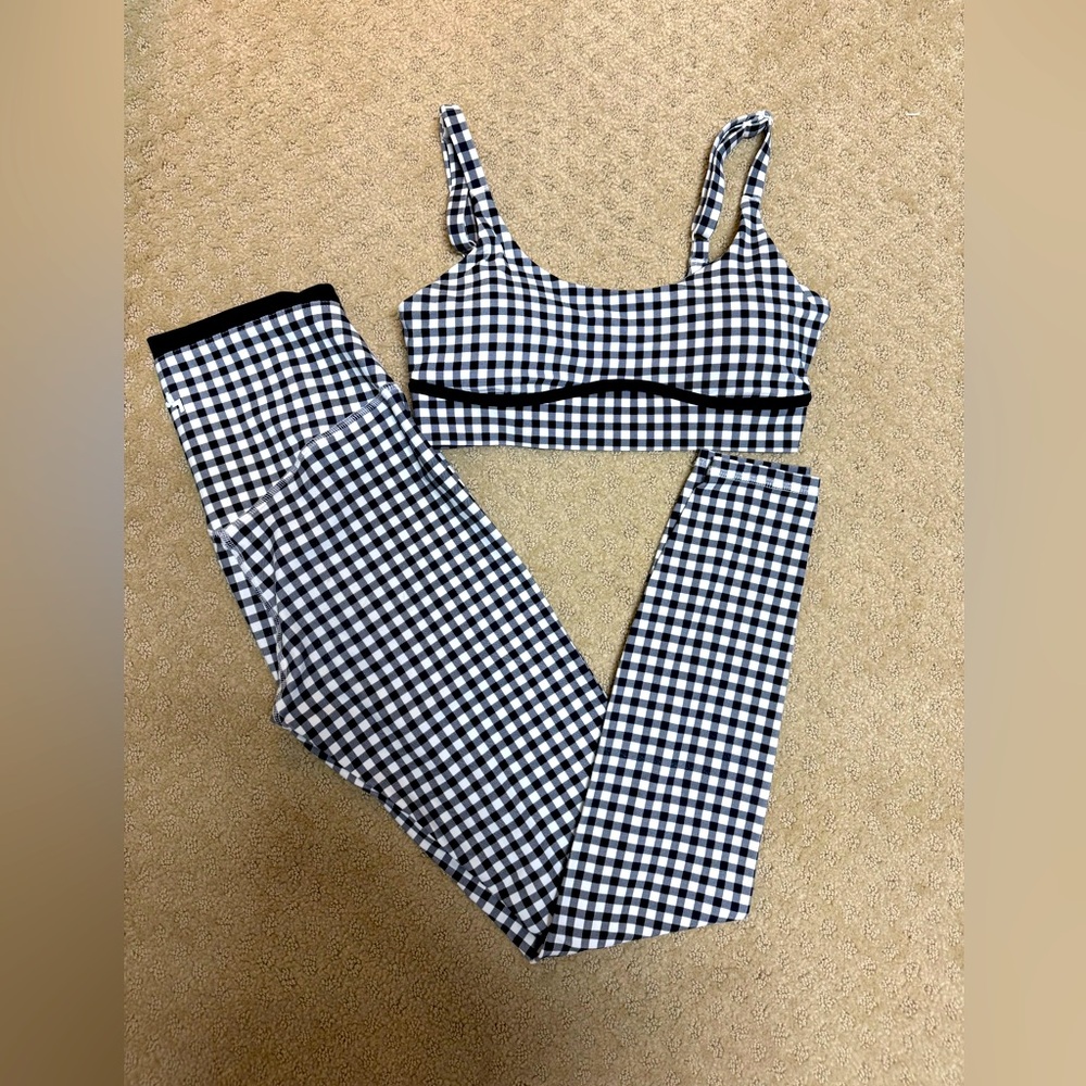 JoyLab High-rise Piped 7/8 Leggings & Matching Bra Set